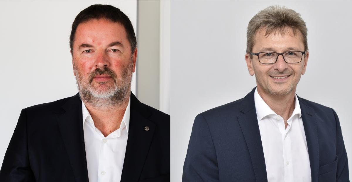 Amtsübergabe eingeläutet: Thomas Krones (li.) übergibt an Stefan Jungwirth.