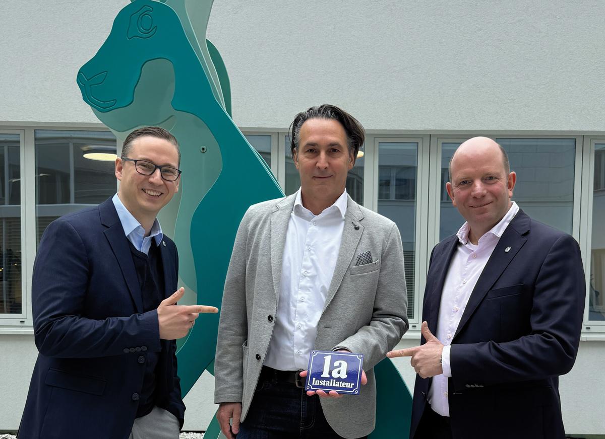 v.l.n.r.: Aaron Biesenberger (Ltg. Vertrieb Vaillant Österreich), Patrick Lenhart (GF 1a-Installateur Marketingberatung), Christian Buchbauer (Ltg .Marketing und technical Pre-Sales Vaillant Österreich)