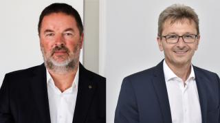 Amtsübergabe eingeläutet: Thomas Krones (li.) übergibt an Stefan Jungwirth.