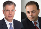 Jan Peter Tewes (li.) übernimmt die alleinige Führung der President Building Solutions Europe und Fernando Roses übernimmt wird Executive Vice President für den Bereich Technology and Corporate Development der Uponor Gruppe.