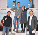  Michael Engelbogen (ODÖRFER Leitung Vertrieb Niederlassung Graz) und LIM Anton Berger mit den Siegern der Installateur-Schimeisterschaft beim SchneeZauber 2018: Alexander Berger (UNISAN GmbH) und Christine Korp (Friebe GmbH)